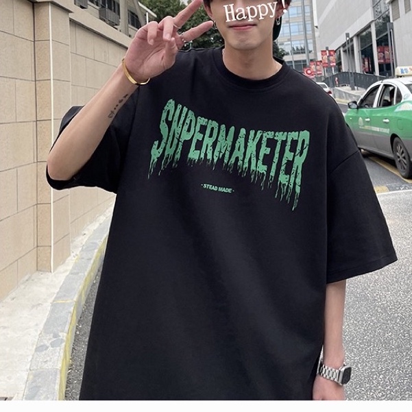 Áo thun tay lỡ nam nữ, áo phông unisex form rộng chất cotton in hình TE