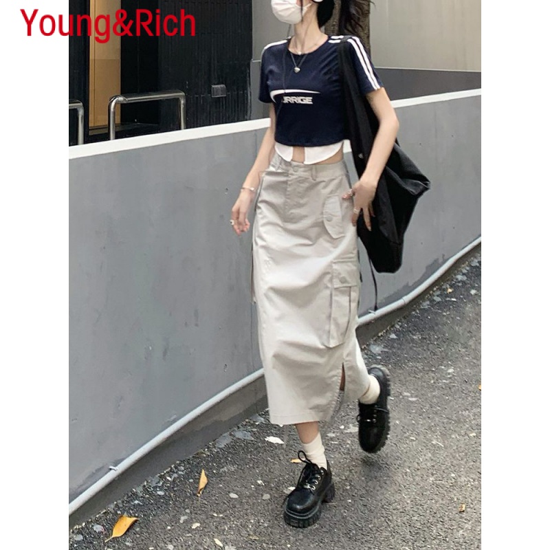 Chân Váy Ngắn Dáng Suông Phong Cách Retro Mỹ Hàng Mới