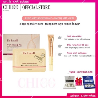 Rung massage mắt chứa kem dưỡng mắt hàn quốc và mặt nạ mắt vi kim dr. lucell chico giúp hết thâm trẻ hoá