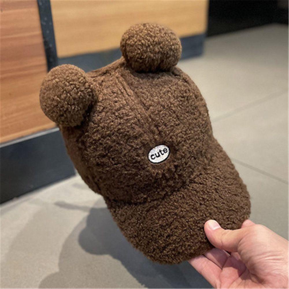 Mũ Lưỡi Trai Tai Gấu Dày Dặn Ấm Áp Phong Cách Hip Hop Dễ Thương