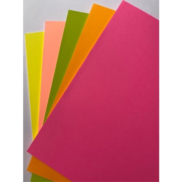 Giấy Màu A4 Dạ Quang Pgrand Xấp 100 tờ