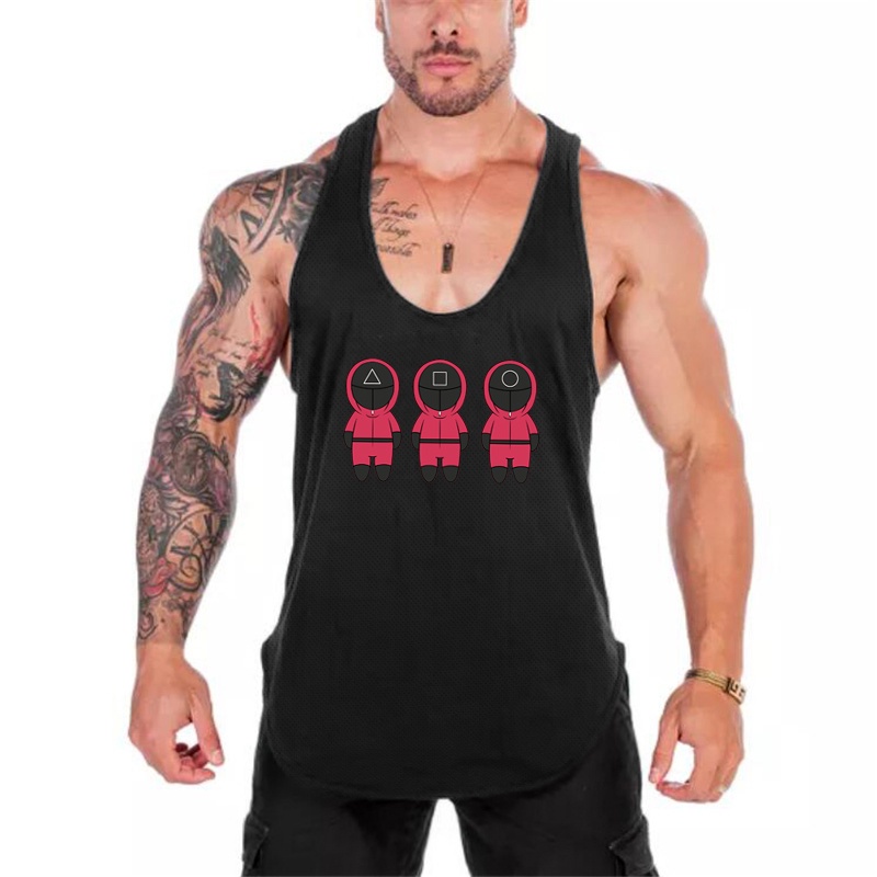 Áo ba lỗ thể thao nam phối lưới khô nhanh