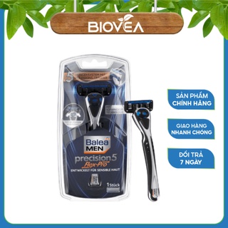 Dao cạo râu 5 lưỡi cao cấp balea precision flexpro 5, lưỡi dao tinh chế bằng gốm, dải bôi trơn lô hội
