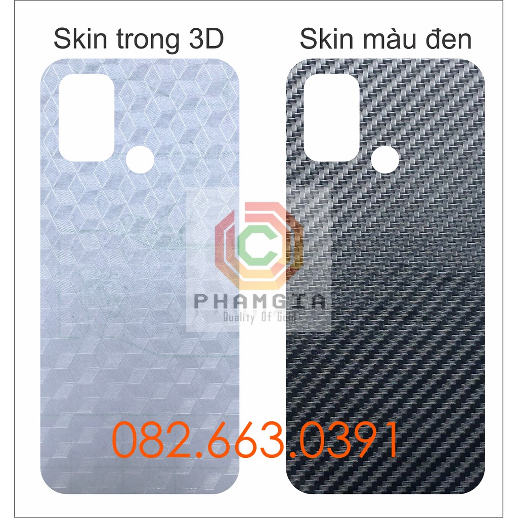 Miếng dán skin carbon mặt lưng Realme C17