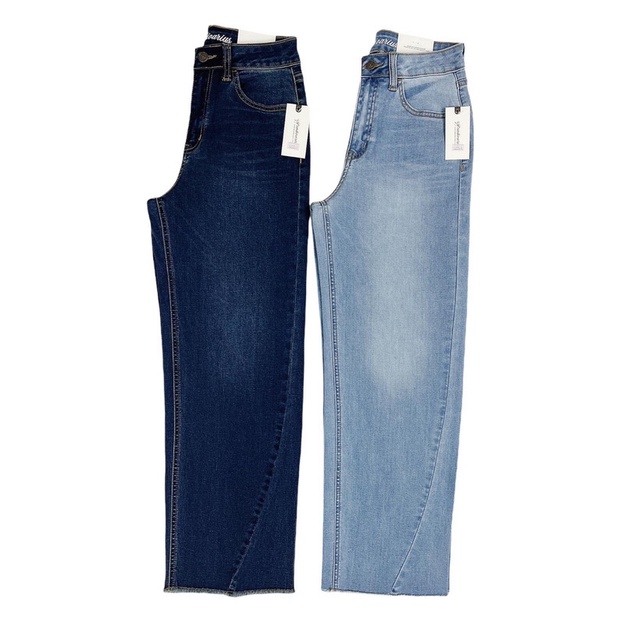 Qyần jeans ống suông dài