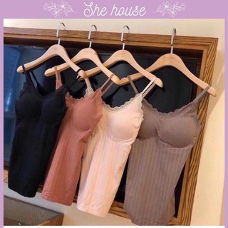Áo bra dáng dài len tăm phối viền ren siêu hot -hàng đẹp