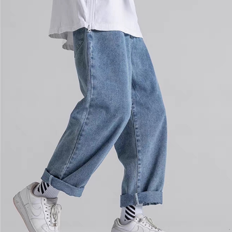 Quần Jean nam, Quần Jeans baggy xanh sky ống suông, rộng, hottrend 2021-Trend Clothing!