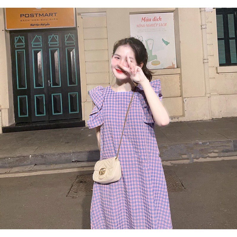 Váy thời trang kẻ caro cánh tiên xinh xắn đi làm đi chơi thoải mái &quot;hàng loại 1&quot;