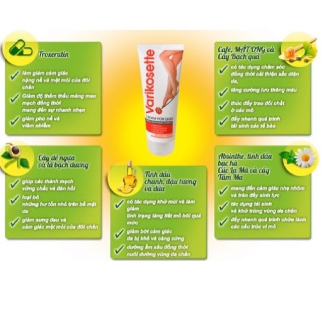 Kem Giãn Tỉnh Mạch Varikosette Nga Chuẩn Auth | BigBuy360 - bigbuy360.vn