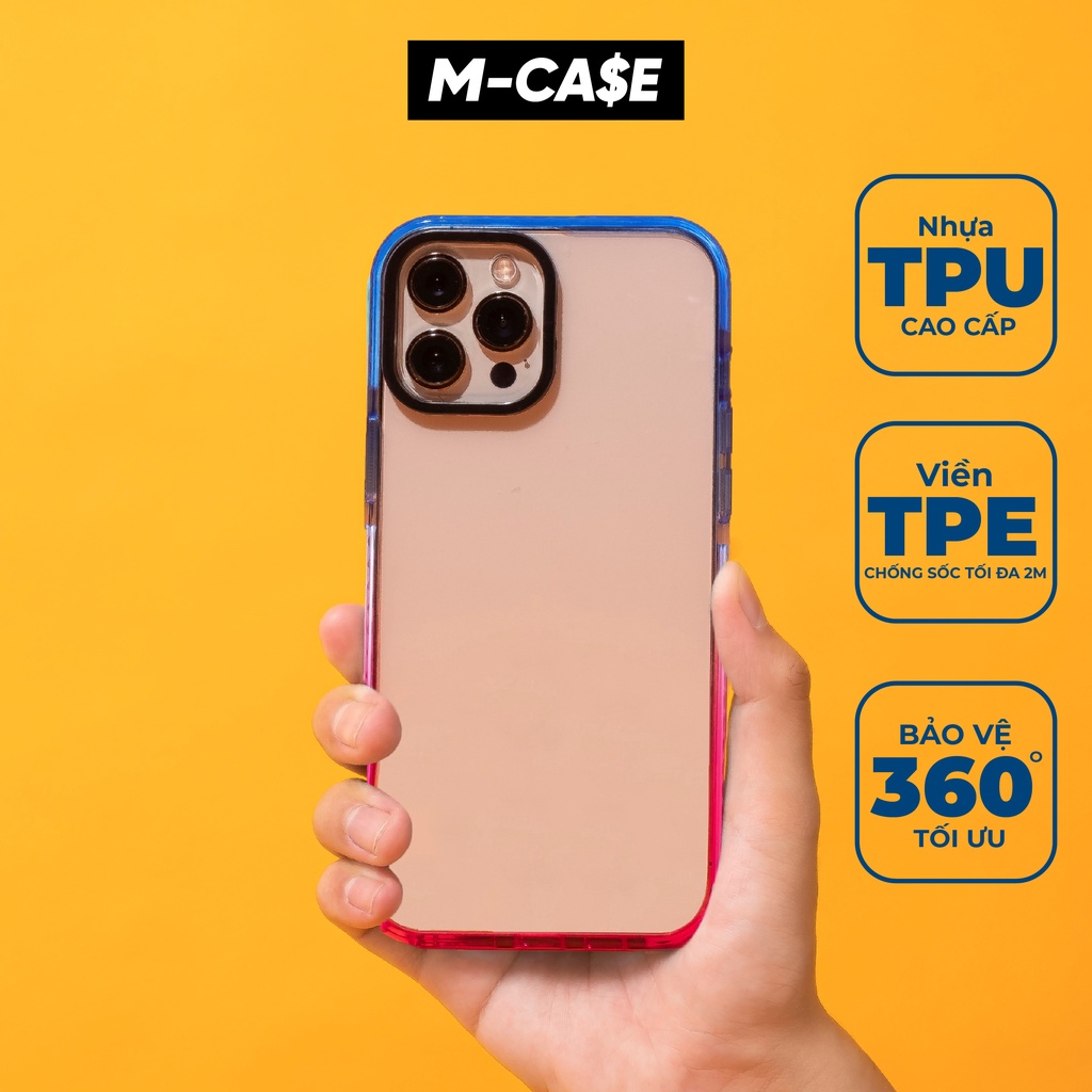 Ốp lưng iPhone chống sốc trong suốt Gradient MCASE X/Xs/XR/Xs max/11/11pro max/12/12 pro max/13/13 pro/13 promax