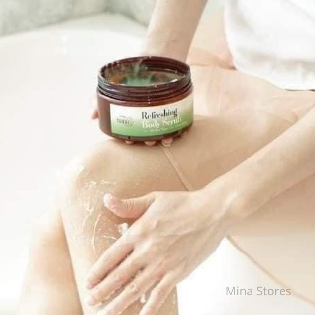 Muối Tẩy Tế Bào Chết Body RIORI Refreshing Body Scrub 200g – Muối Tắm Tẩy Da Chết Body Hương Sả Chanh Massage Thư Giãn