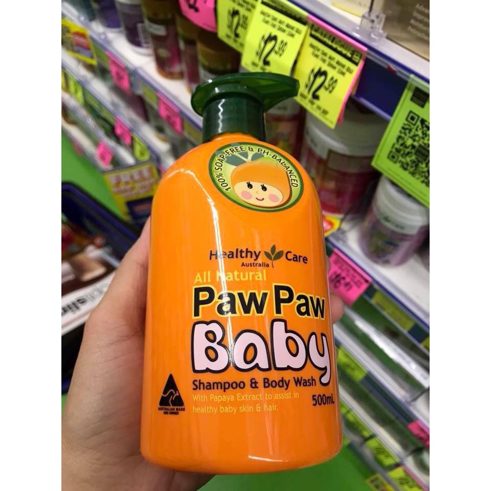 Sữa Tắm Gội Đu Đủ Tươi 2in1 Paw Paw Baby