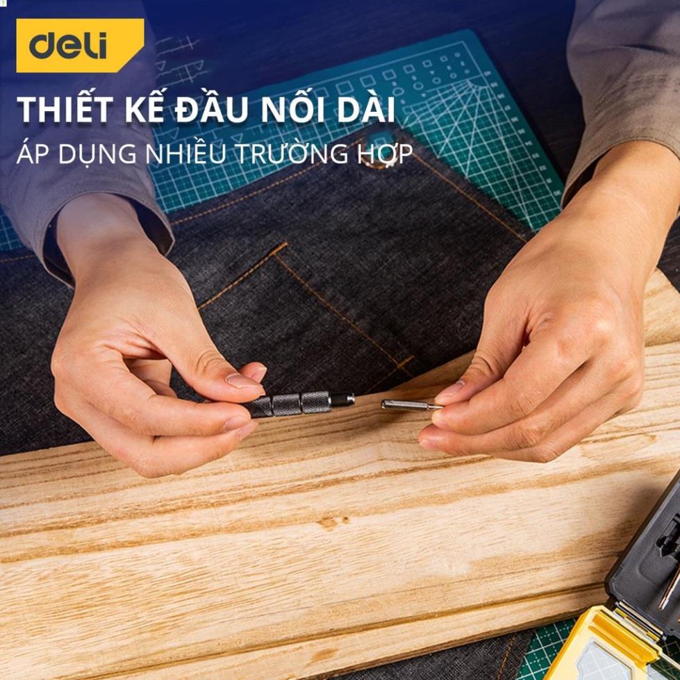Bộ Tua Vít Sửa Chữa Deli 10 Đầu Vít Đa Năng Cao Cấp - Chất Liệu Siêu Bền - Sử Dụng Nhiều Mục Đích - DL240011L .