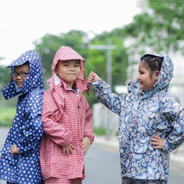Combo 3 bộ áo mưa trẻ em