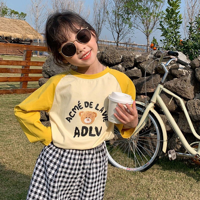 Áo Thun Cotton Họa Tiết Hoạt Hình Chữ In Thời Trang Xuân Hè Cho Trẻ Em