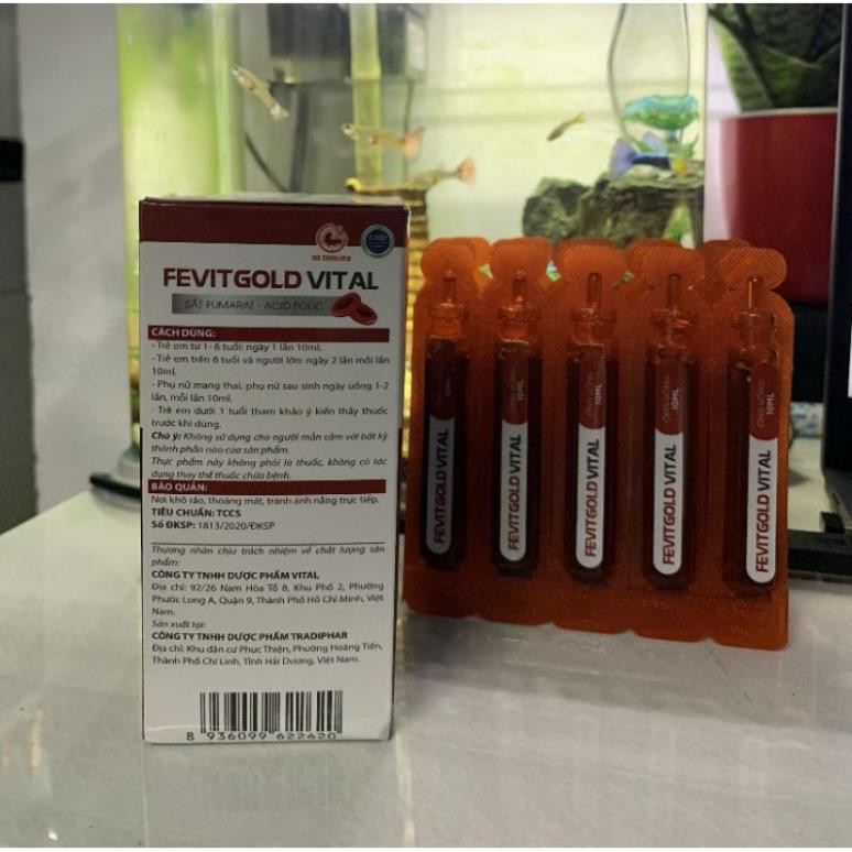 Fevitgold Vital bổ sung sắt và acid folic, giảm thiếu máu do thiếu sắt, hỗ trợ quá trình tạo máu