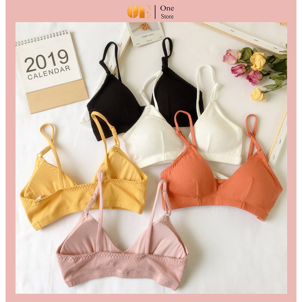 Áo Ngực gân tăm V đệm mỏng.Áo Ngực Bra Không gọng năng động, thoải mái mã AL009 One Store