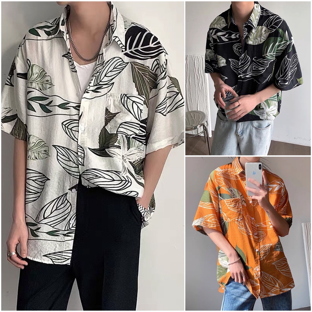 Áo Sơ Mi Hoa Unisex Cộc Tay Họa Tiết Hawai Đi Biển FT372 RHODI