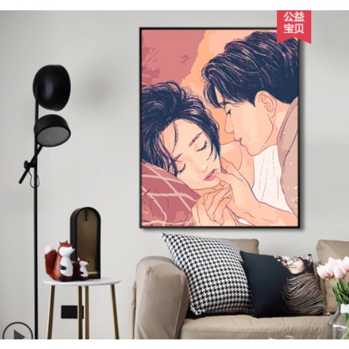 Tranh Tô Màu Theo Số Cặp Đôi- Tranh Số Hoá Cặp Đôi