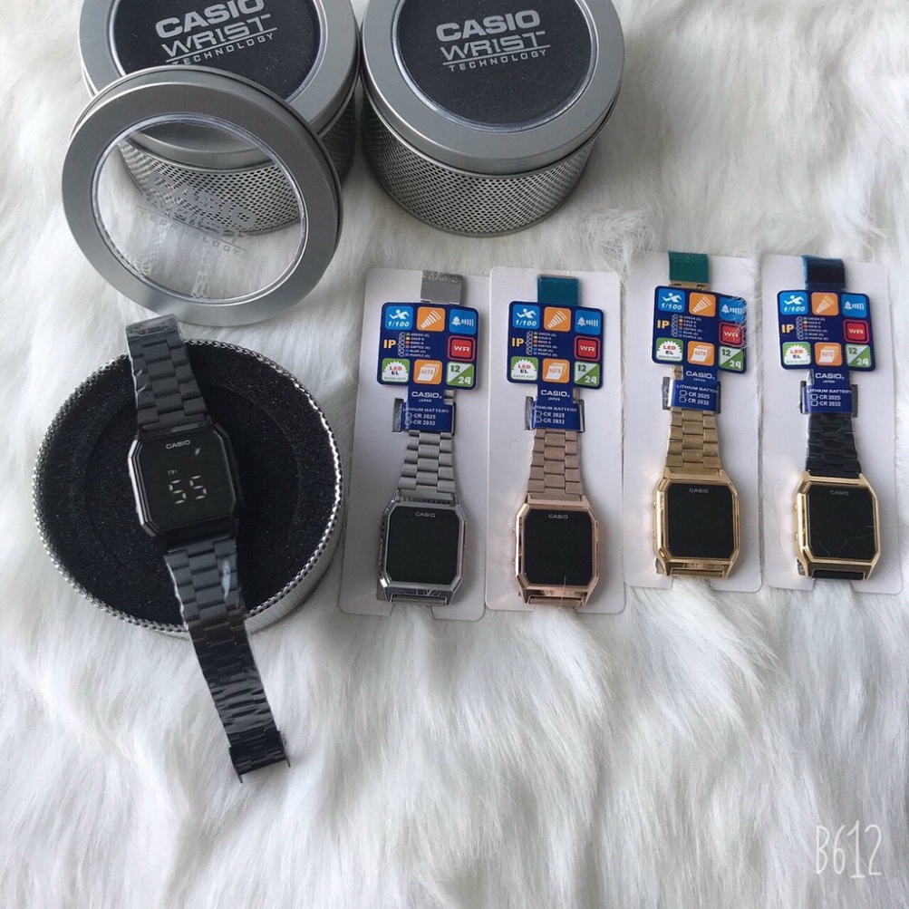 Đồng Hồ Điện Tử Nam, Nữ 💖𝑭𝑹𝑬𝑬𝑺𝑯𝑰𝑷💖 Đồng Hồ Casio AQ230, Đèn Led Siêu Đẹp, Dây Thép Không Gỉ