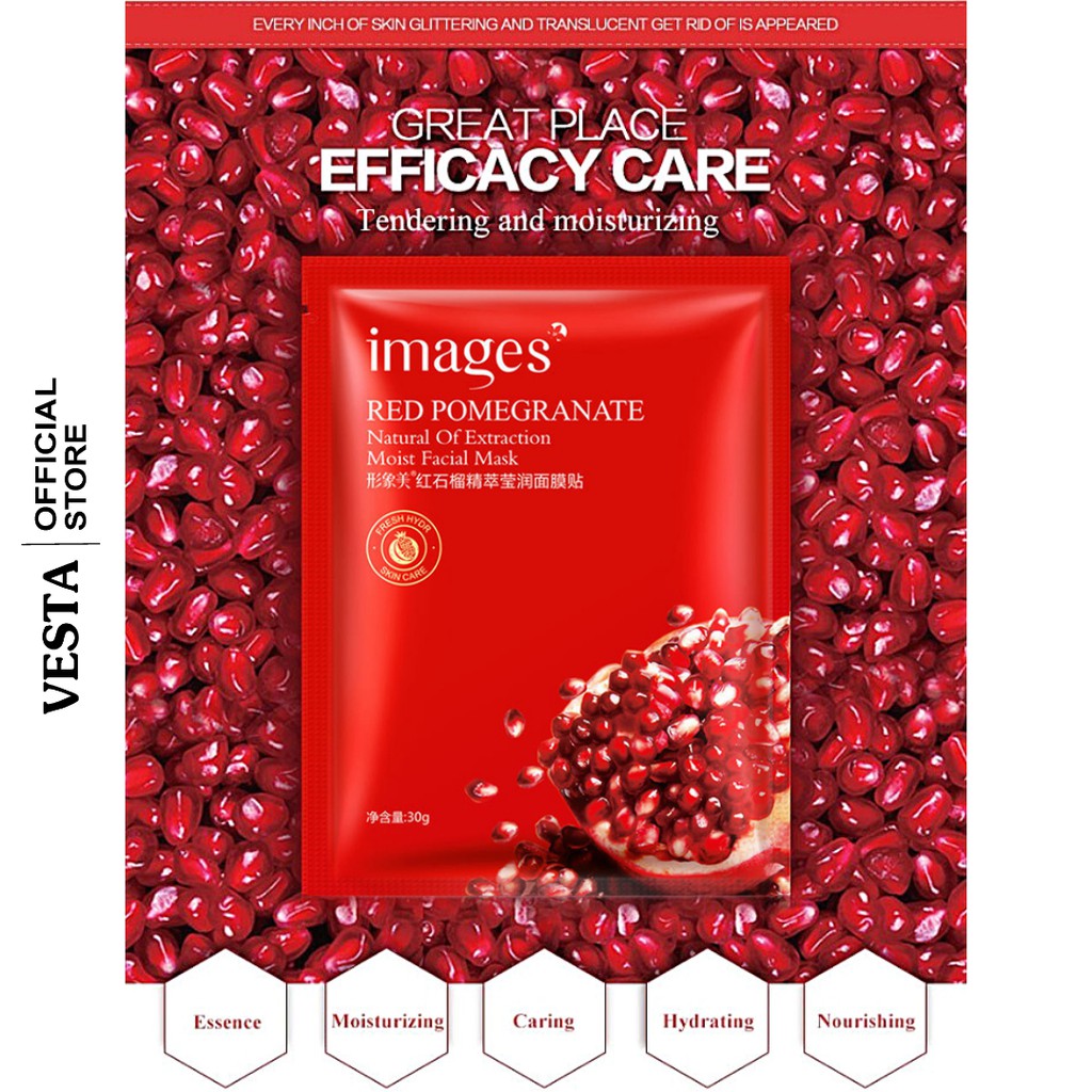 Mặt Nạ 💖𝑭𝒓𝒆𝒆𝒔𝒉𝒊𝒑💖 Mask Giấy Lựu Đỏ Images Dưỡng Ẩm Sáng Da | BigBuy360 - bigbuy360.vn