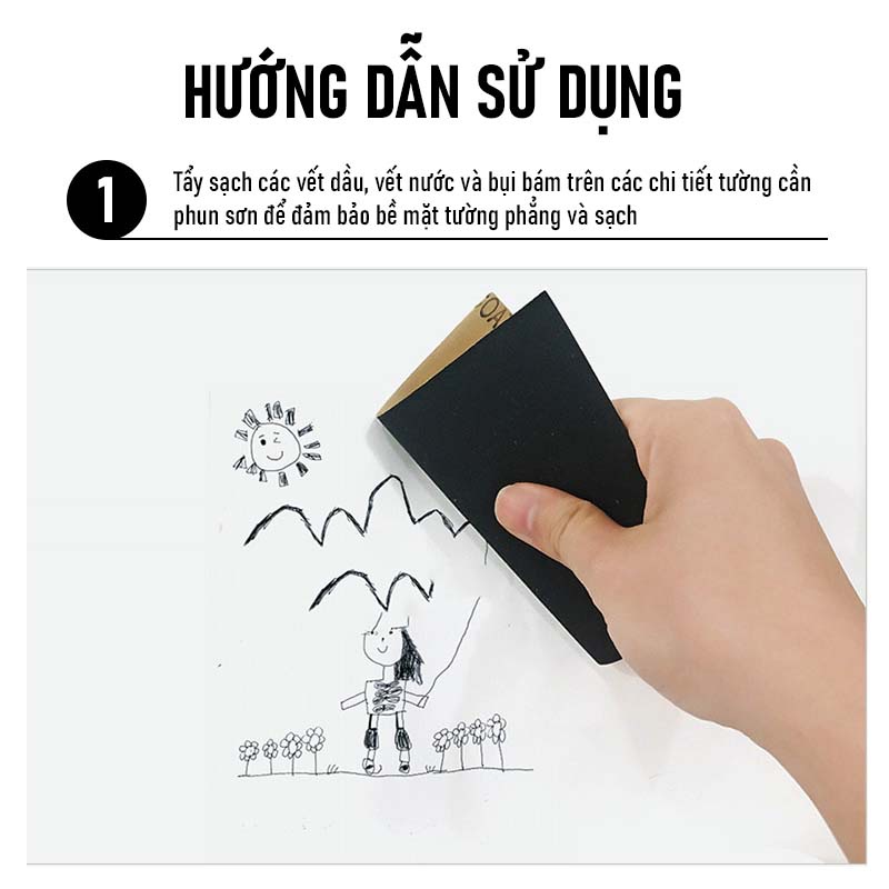 Sơn xịt che vết bẩn không tạo bụi, sơn phục hồi tường BOTNY, dung dịch xóa vết vẽ bậy, graffiti, B-2273