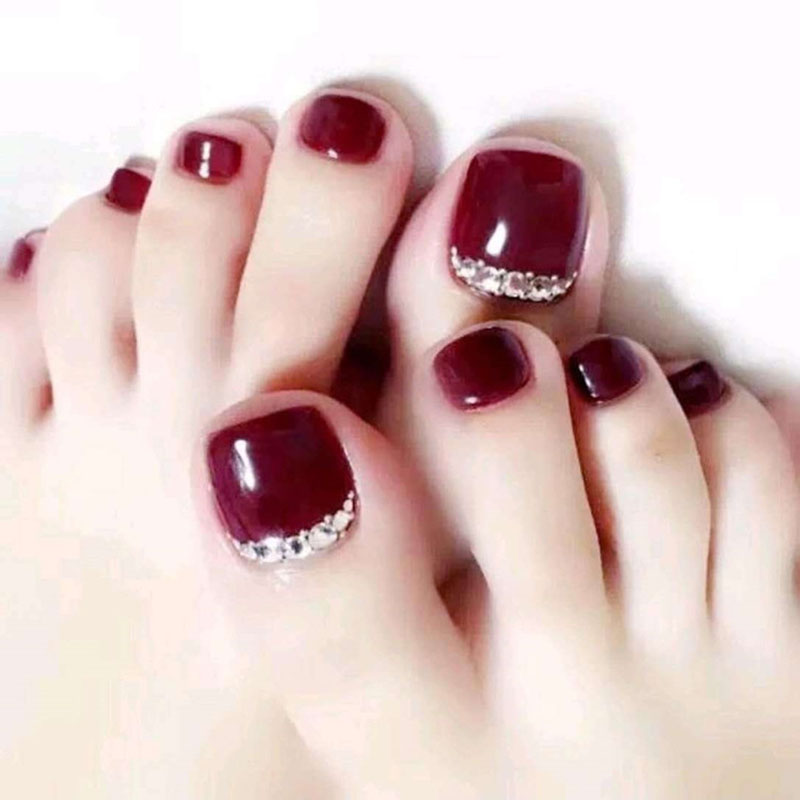 [Hàng mới về] Móng Chân Giả Đính Đá Trang Trí Nghệ Thuật F011