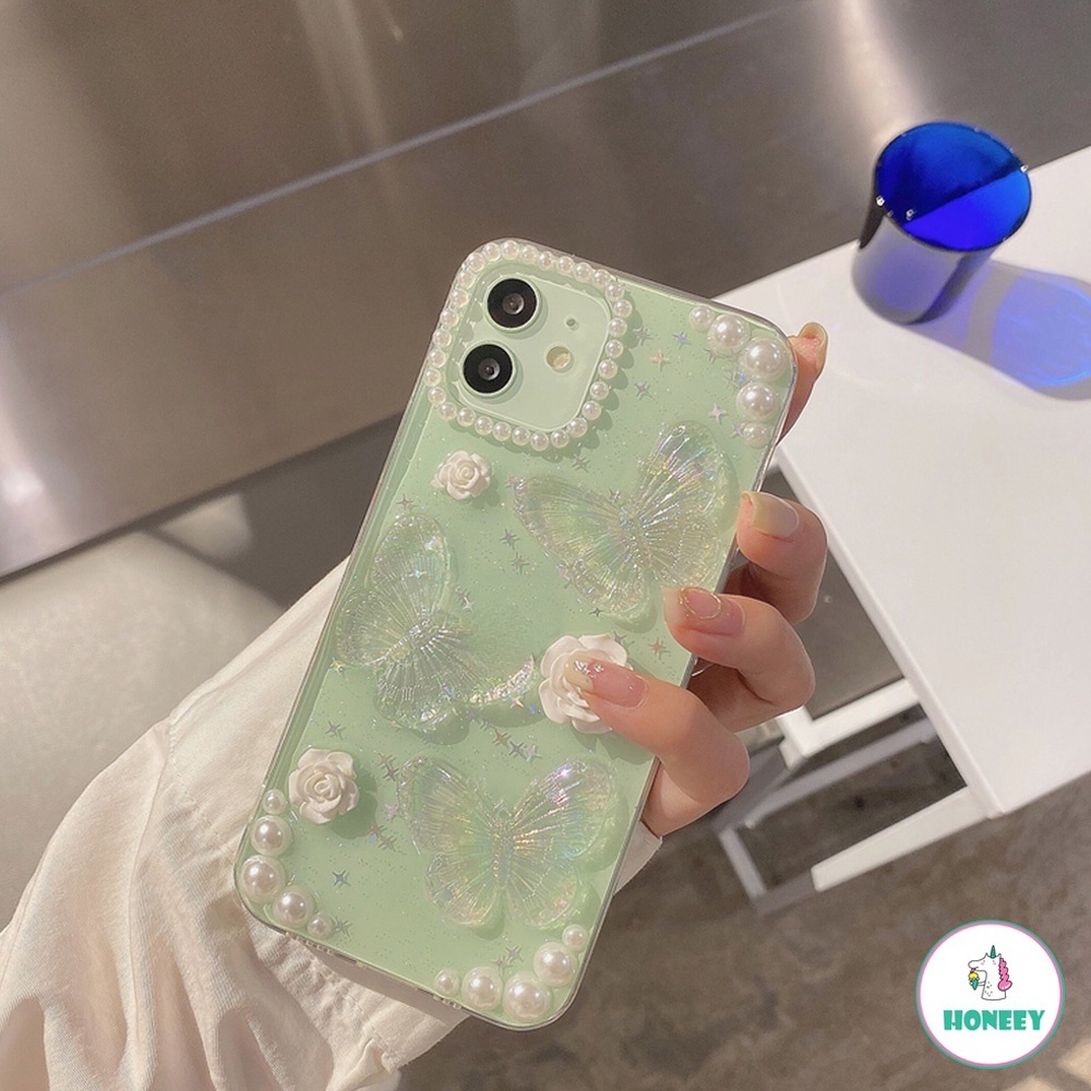 Ốp Điện Thoại TPU Mềm Hình Bướm Sang Trọng Chống Va Đập Cho iPhone 12 11 Pro Max X Xs XR 8 7 Plus