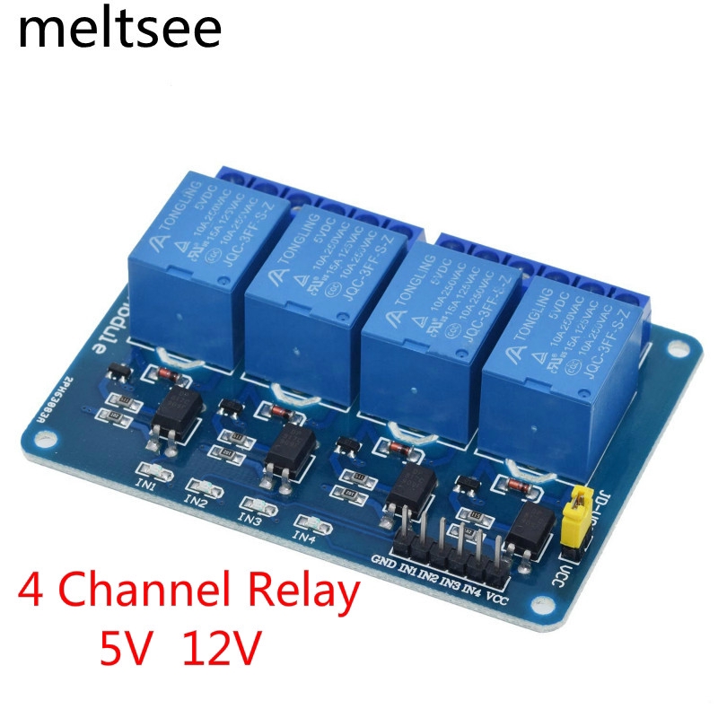 Mô Đun Rơ Le 4 Kênh 4 Channel relay Module 5V/12V cho Arduino ARM PIC AVR DSP