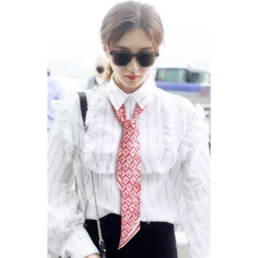 Khăn Quàng Cổ / Túi Xách Bằng Lụa Họa Tiết Chữ CC 2022 Cho Nữ