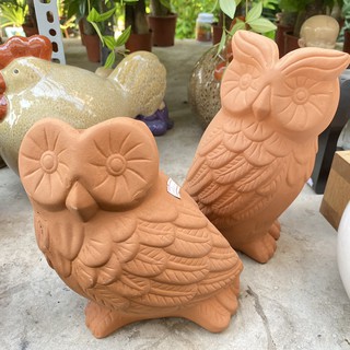 Cặp chậu đất nung chú cú tinh nghịch (1 cặp)