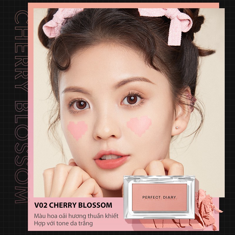 Phấn Má Hồng Perfect Diary Collector Matte Shimmering Finish 2 Textures 12 Shades 2.5g | BigBuy360 - bigbuy360.vn