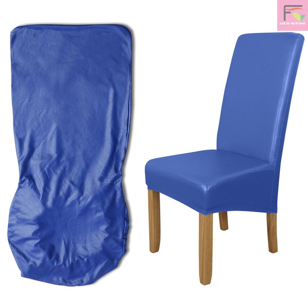 Vỏ bọc ghế ngồi bàn ăn bằng da PU chống thấm nước/ độ co giãn cao tiện dụng cho gia đình