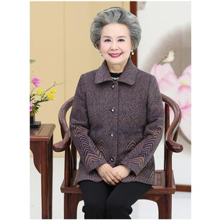 Áo khoác người già, cho bà, khoác sóng khoác vằn trong lót vải lụa_hàng sẵn