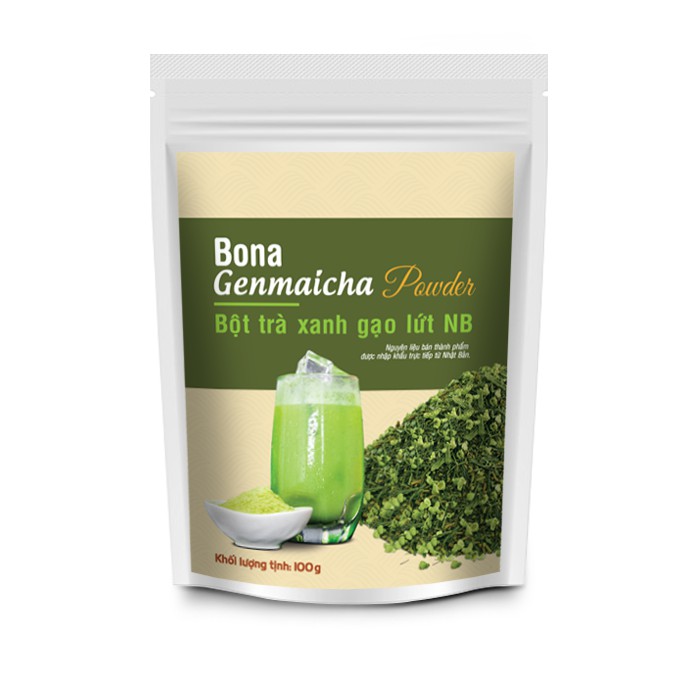 COMBO 02 GÓI TRÀ XANH GẠO LỨT NHẬT BẢN - BONA GENMAICHA 100GR