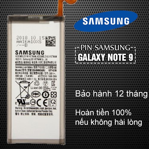 [Mã ELFLASH5 giảm 20K đơn 50K] Pin Samsung Note 9/ BN965ABU Bảo hành 12 tháng, Hoàn tiền 100% nếu không hài lòng