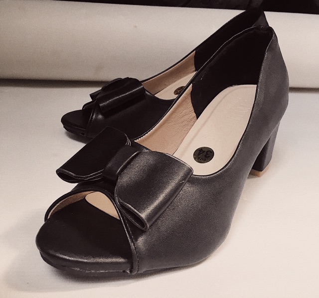 SIZE 34-42 Giày hở mũi nơ