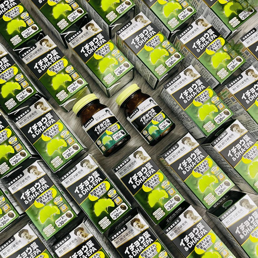 Viên Uống Bổ Não Chiết Xuất Lá Cây Bạch Quả DHA & EPA  60 Viên Nhật Bản