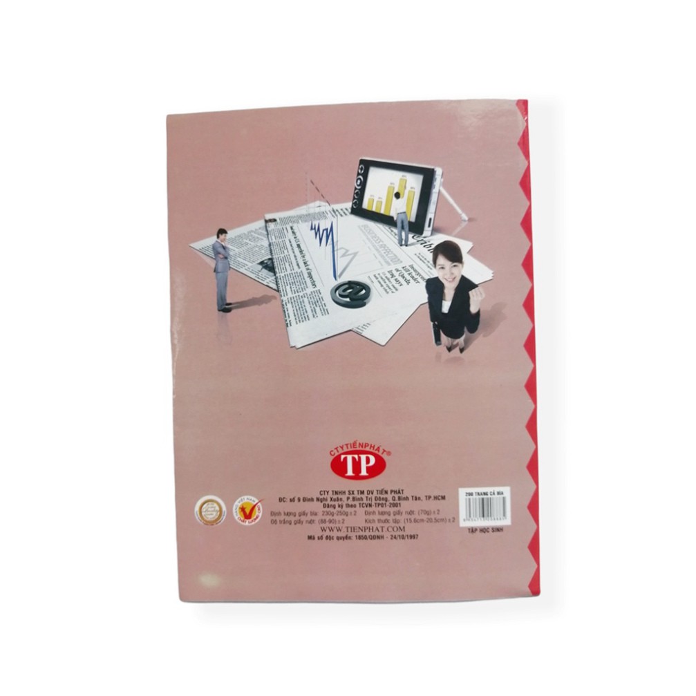 Tập Vở Ô Ly Kẻ Ngang 200 Trang Tiến Phát Thế Hệ Mới 70gsm