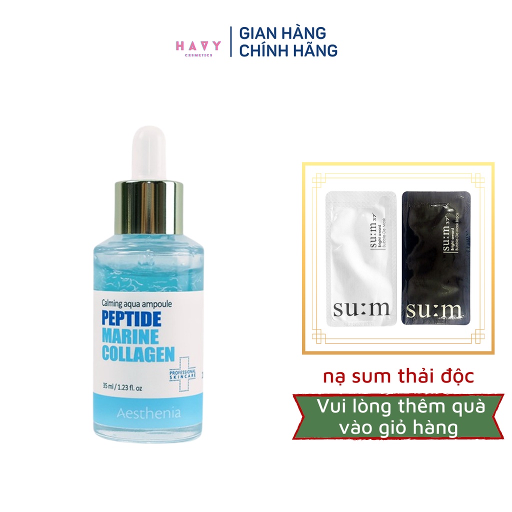 Tinh Chất Xanh Dương Xóa Mụn Aesthenia peptide marine collagen calming aqua ampoule 30ml