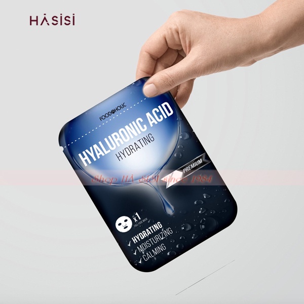 Mặt Nạ Cấp Ẩm Đa Tầng FOODAHOLIC - Hyaluronic Acid Hydrating 23ml (Xanh)