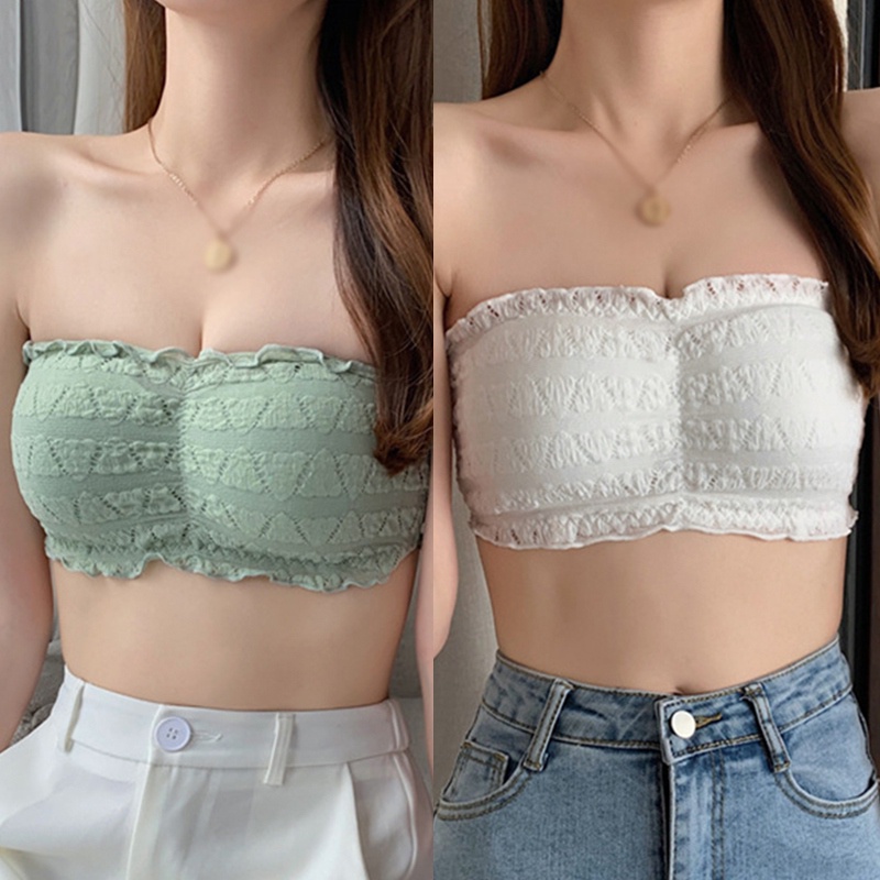 Áo Ống Không Dây Hở Lưng Phối Ren Quyến Rũ Dành Cho Nữ