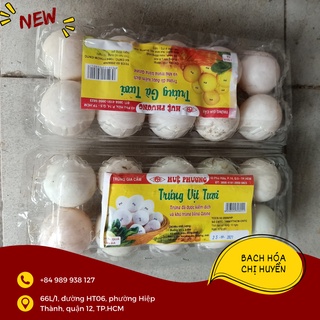 Lốc 10 quả trứng gà / vịt Huệ Phương