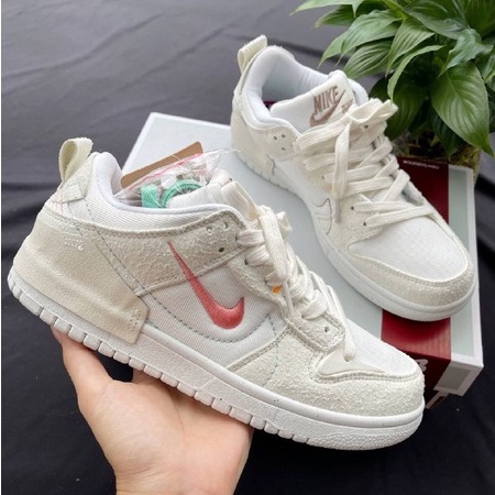 Giày SB Dunk Low Disrupt 2 Pale Ivory màu kem - Bản cao cấp Fullbox và phụ kiện