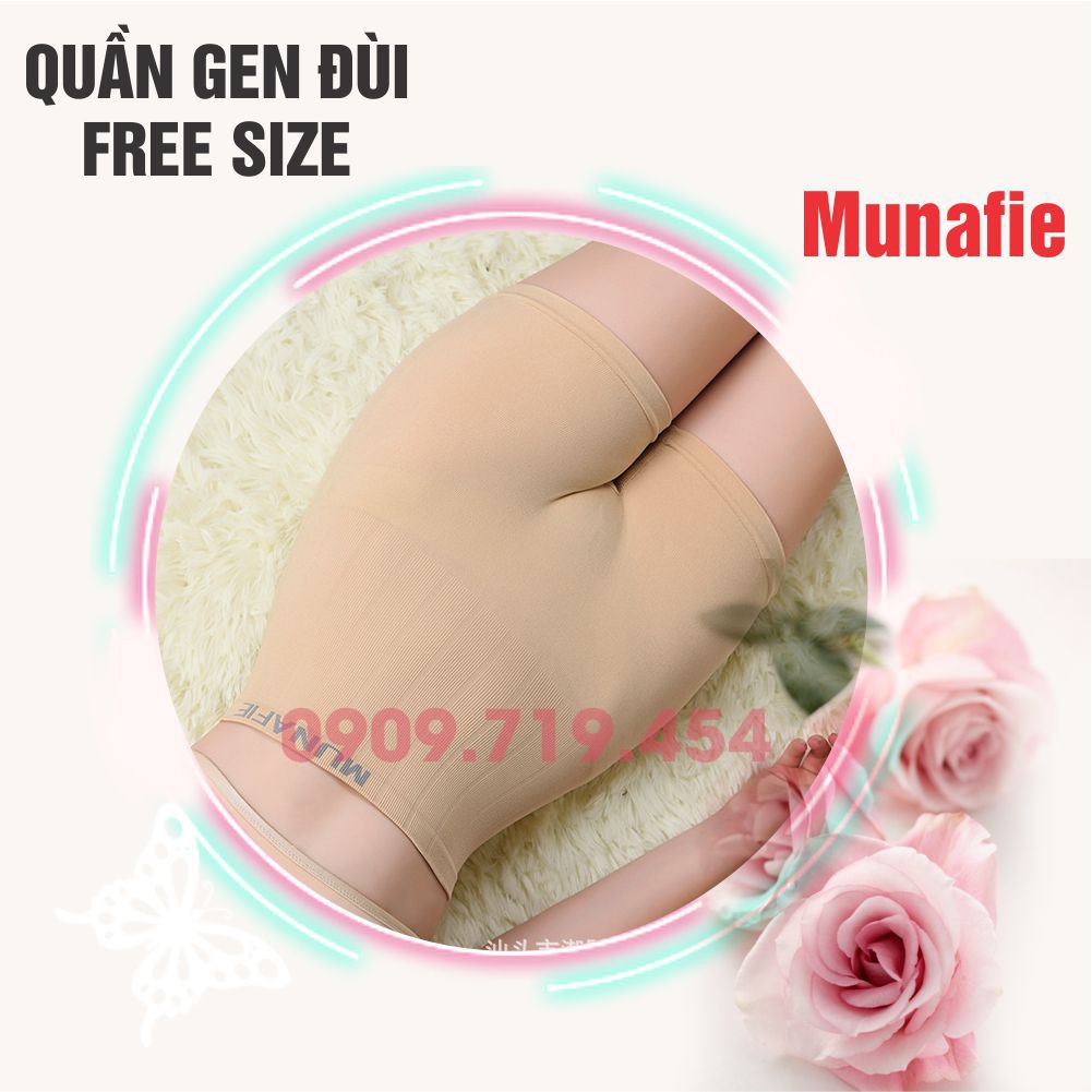 Quần gen đùi định hình Munafie thun cotton mềm mát, freesize 40-60 kg, hàng loại 1 xuất Nhật