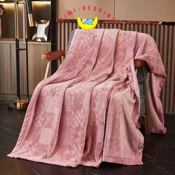 Chăn lông thỏ đại hài blanket cao cấp, nhập khẩu chính hãng kích thước 2x2,3m , nặng 1,8kg - Timibedding