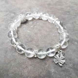 Vòng thạch anh trắng trong 10mm (có quà tặng)