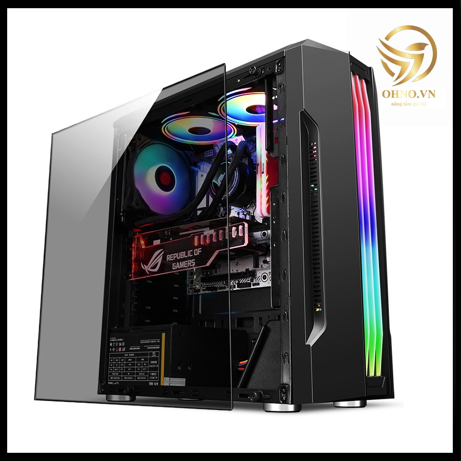 Vỏ Case Máy Tính PC Gaming AAP G05 Vỏ Case LED RGB Thùng Máy Tính Trong Suốt - OHNO VIỆT NAM