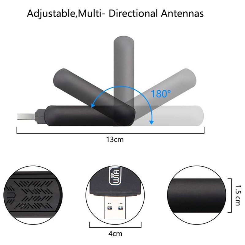 Usb Wifi 1200mbps Băng Tần Kép 5ghz 2.4ghz 802.11ac Rtl8812Bu Cho Máy Tính | BigBuy360 - bigbuy360.vn