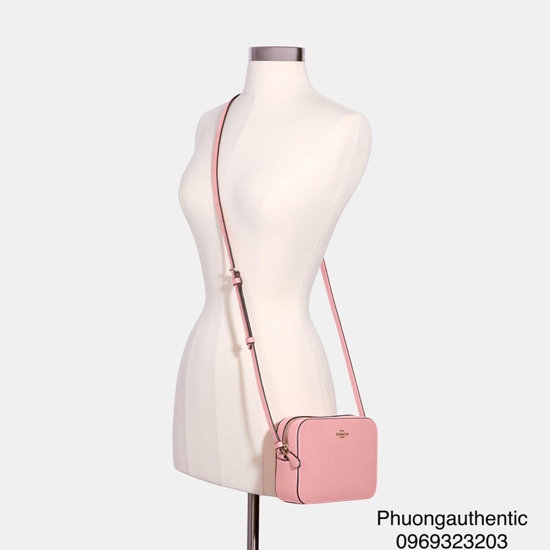 Túi Coach mini camera bag hồng cam nude cực đẹp AUTHENTIC